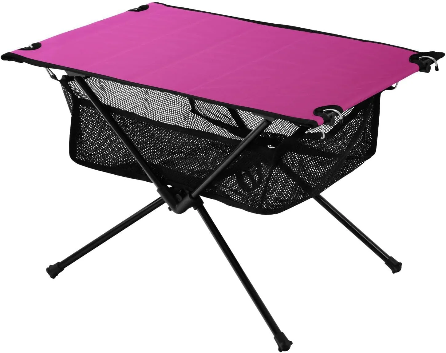 Emelivor Rose Red Gradient Folding Camping Table Portable Beach Table with Carry Bag Small Foldable Table for Outdoor Hiking Picnic Travel Beach