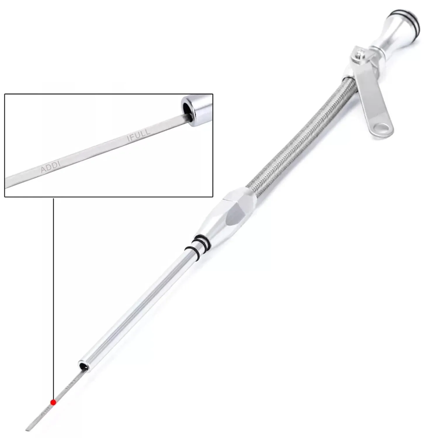 Engine Oil Flexible dipsticks Passenger Side for 1980-Up Chevy Small Block SBC 265 283 305 327 350 383 400 Gen 1