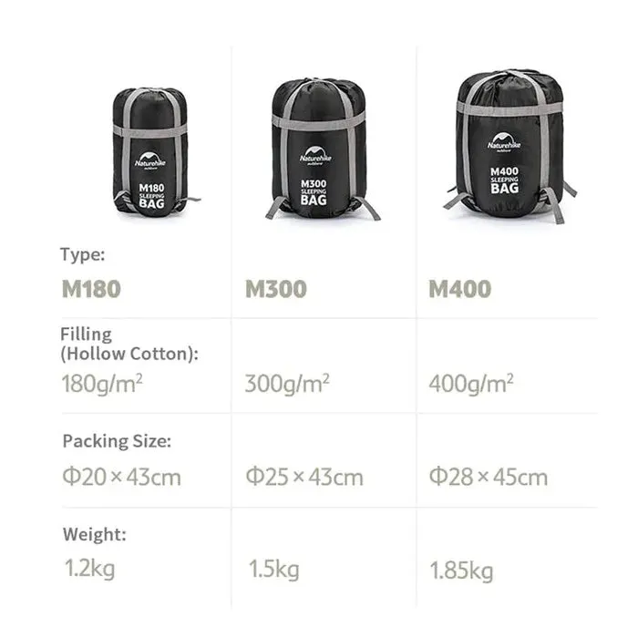 Envelop washable cotton sleeping bag with hood
