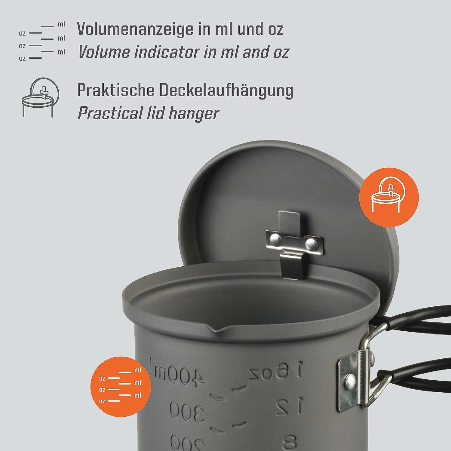 Esbit Camping Outdoor Cooker Aluminum Pot