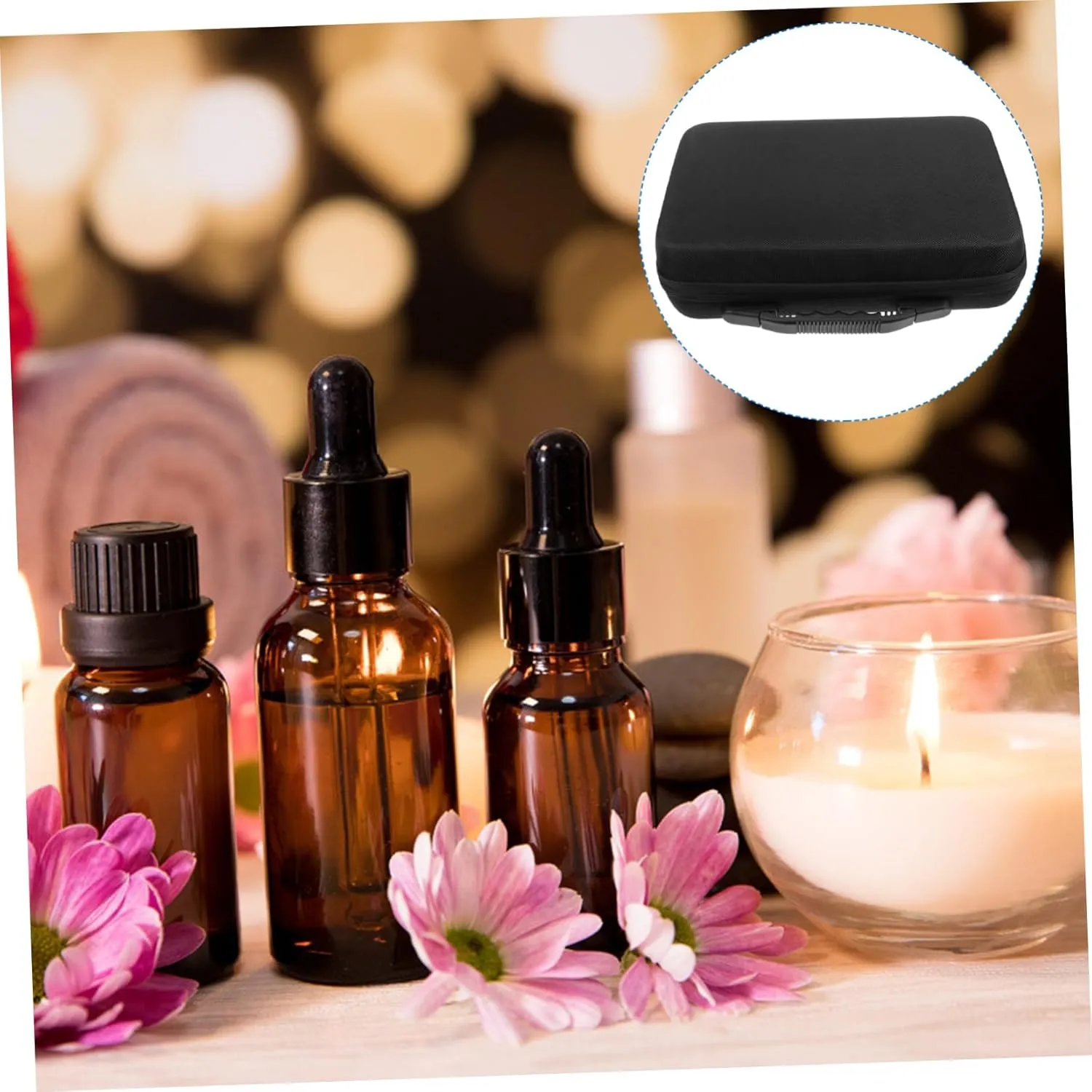 Essential Oil Holder Travel Bag 60 Slots Case for Safe Transportation of Essential Oils