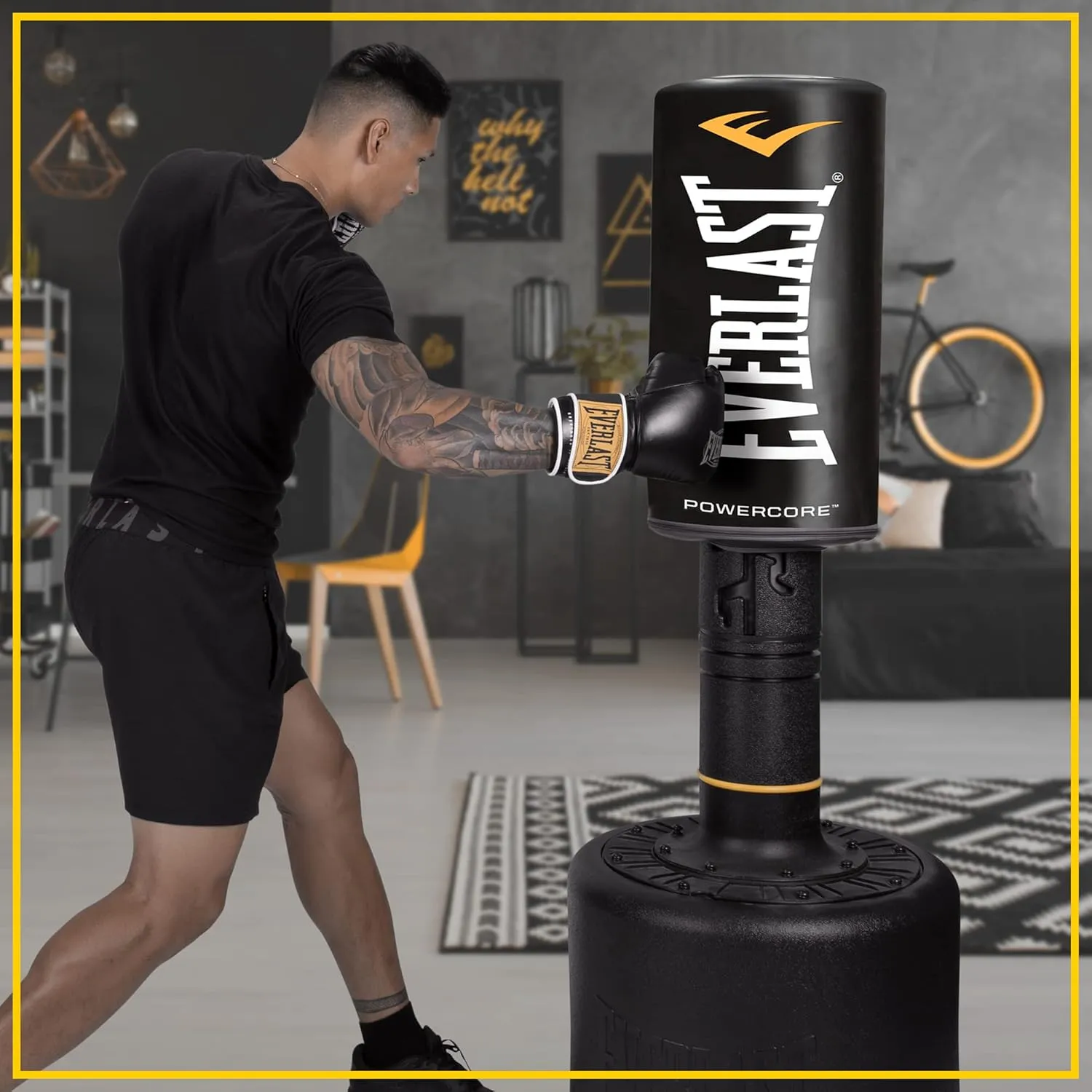 Everlast Free Standing Punching Bag - Indoor Rounded Heavy Duty Fitness Training Heavy Bag