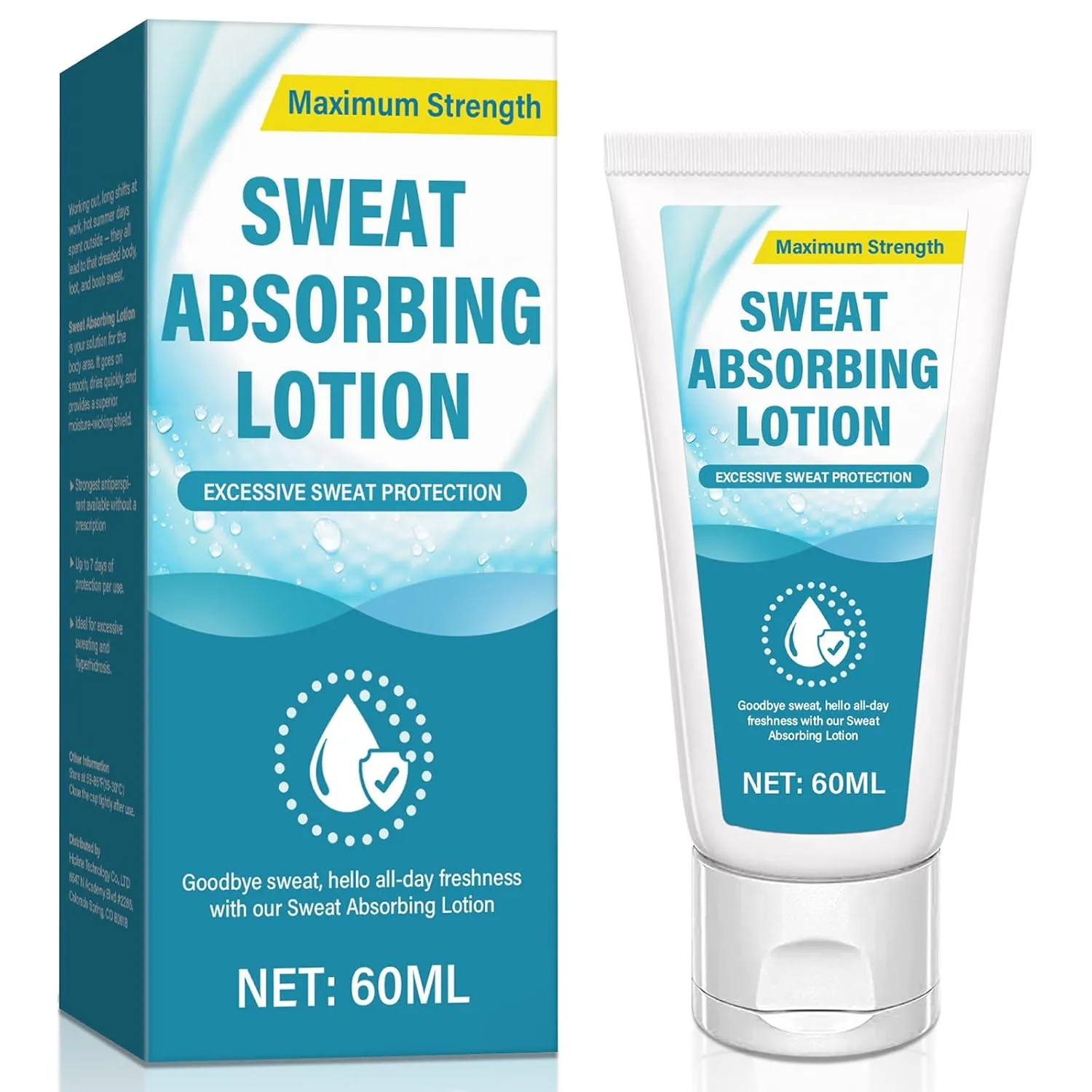 Face Antiperspirant & Sweat Blocker for Sensitive Skin Long-Lasting Sweat Control Maximum Strength Sweat Absorbing Lotion(2.12Oz）