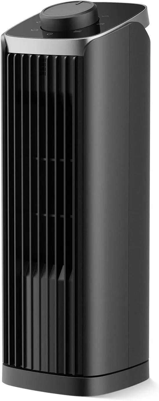 Fan for Bedroom, 13" Tower Fan, 3 Speeds Max 23ft/s, 70° Oscillating Desk Fan, Bladeless Standing Fan, Portable Fans, 2025 New Cooling Fans for Office, Home