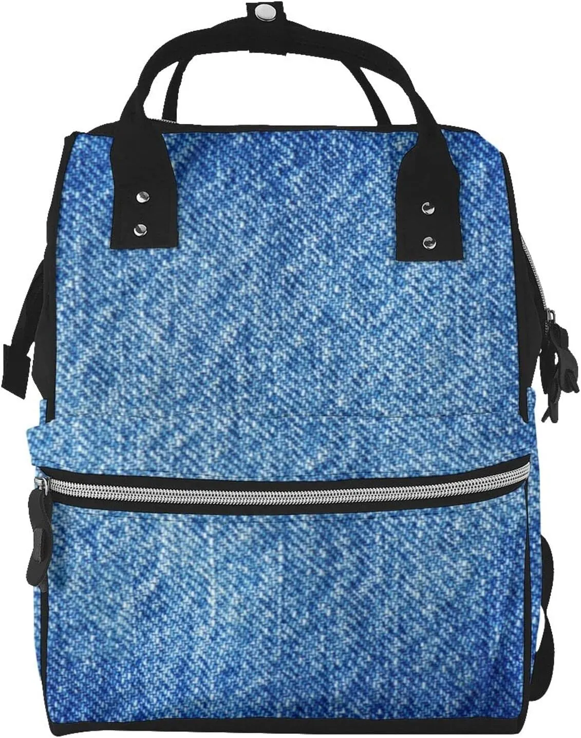 Fashion Diaper Bag Mummy Backpack Denim Blue Nappy Bag Large Capacity Baby Care Bags For Mom Dad