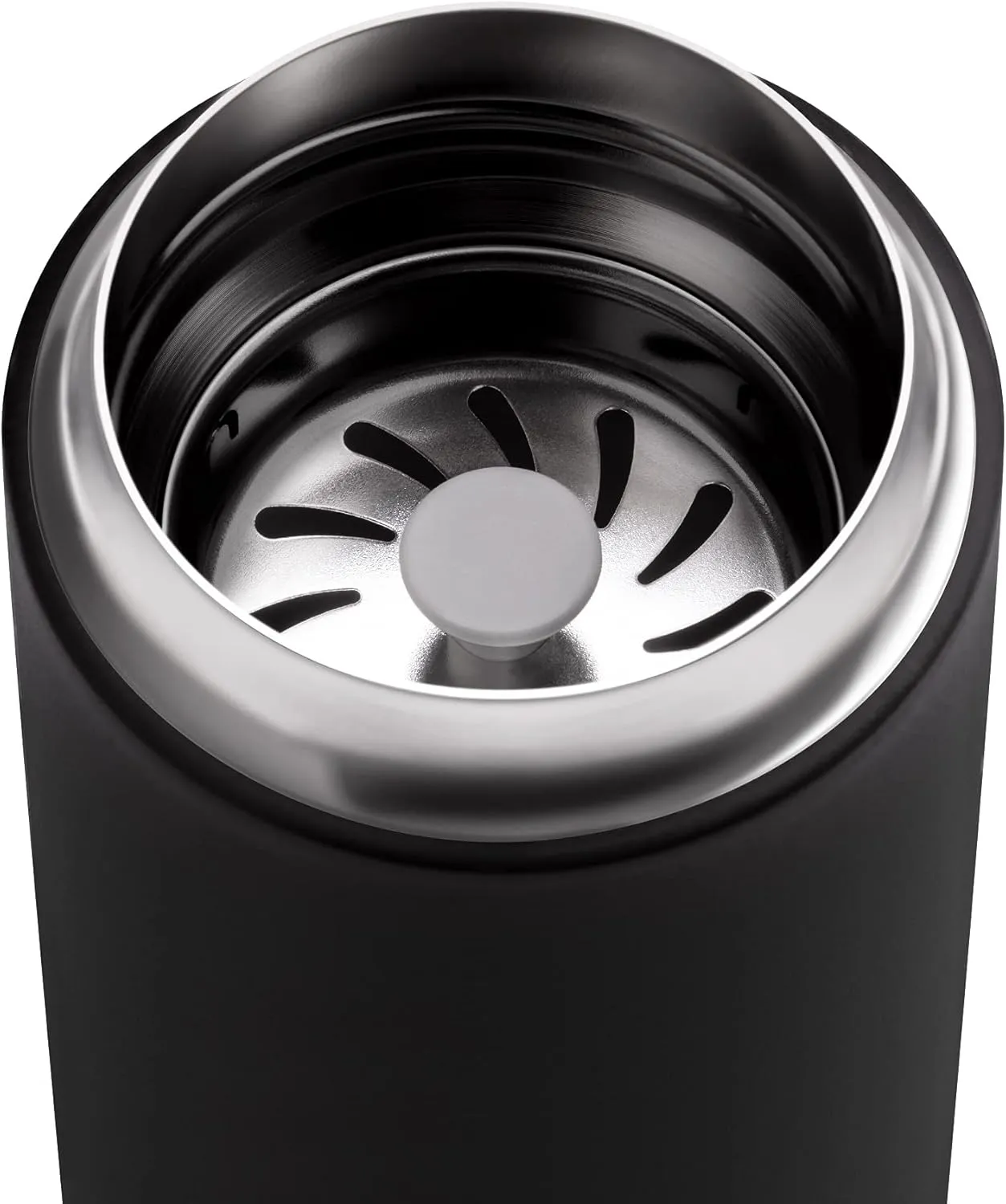 Fellow 16 oz Carter Move Travel Mug - Vacuum-Insulated Stainless Steel Travel Coffee Mug - Coffee Tumbler with Ceramic Interior and Splash Guard - Matte Black