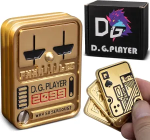 Fidget Toys Adults Metal Magnetic Fidget Slider, Triple EDC Cool Fidget Toys Men for Relieve Stress, Tension, Anxiety, Improve Focus(Gold)