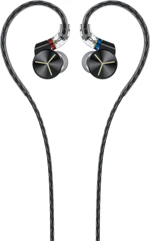 FiiO FA7S Headphone Earphones Wired 6BA High Resolution in-Ear Earbuds for Smartphone/PC/Player(Black)