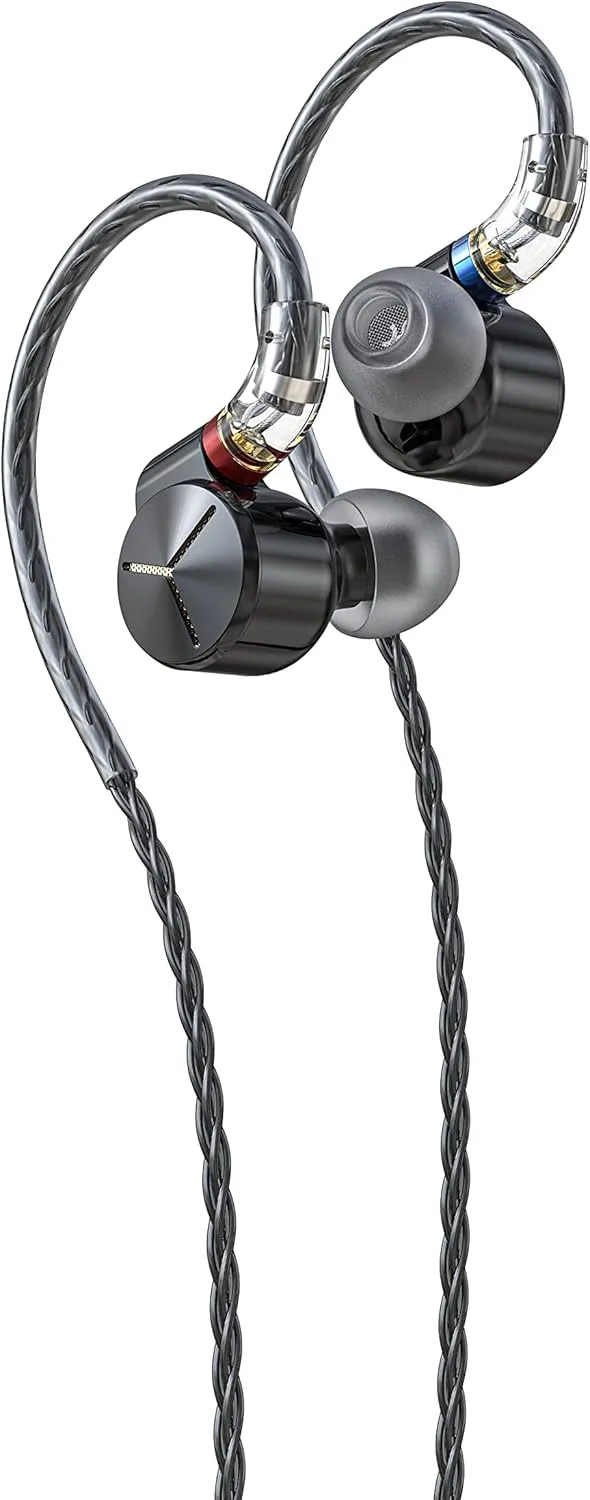 FiiO FA7S Headphone Earphones Wired 6BA High Resolution in-Ear Earbuds for Smartphone/PC/Player(Black)
