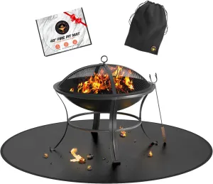 Fire Pit Mats for Under Fire Pit - 48" , Fireproof Grill Mats for Outdoor Grill Deck Protector, Mat for Under BBQ, Patio Mat