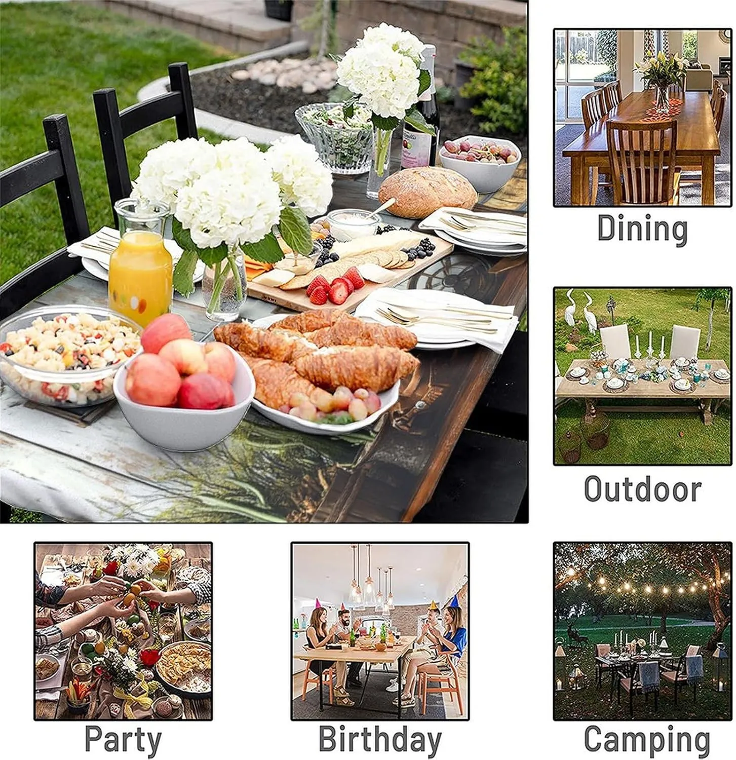 Fitted Table Cloths, Western Gear Pattern Printed on Stretchable Coffee Table Cover, for Outdoor Picnic Camping and Indoor Kitchen Dining Party, 4FT 24"x48"