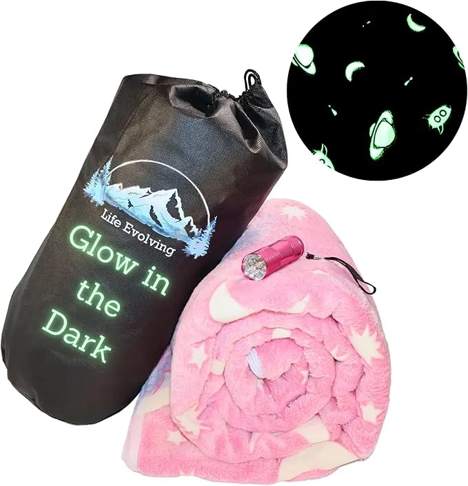 Fleece Sleeping Bag Liner Cold Weather-Glow In The Dark with UV Flashlight-Camping sleeping bag Liner for Cold Weather Sleeping Bag-Travel Sleeping Bag -Compact Sleeping Bag Or Ultralight Sleeping Bag