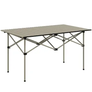 Flexible Bag With - Tabletop Two-Seater Portable Aluminium Roll-Up Outsunny Khaki Premium offer And