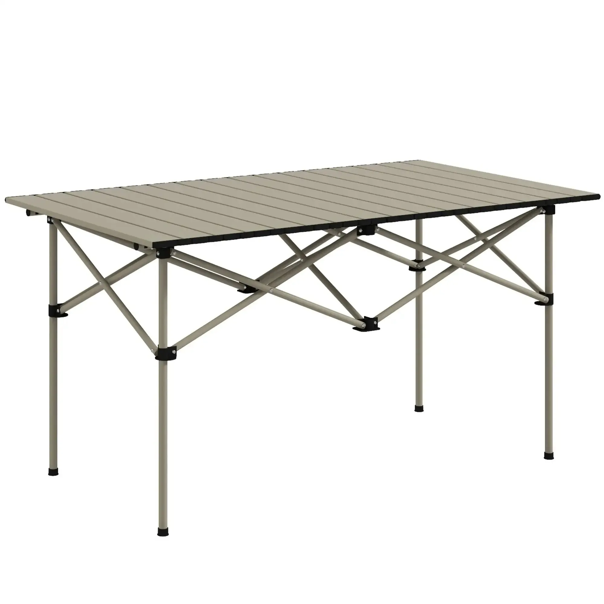 Flexible Bag With - Tabletop Two-Seater Portable Aluminium Roll-Up Outsunny Khaki Premium offer And