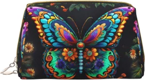 Flower Butterfly Toiletry Pouch, Travel-Friendly Makeup Organizer For Makeup Brushes, Lipsticks