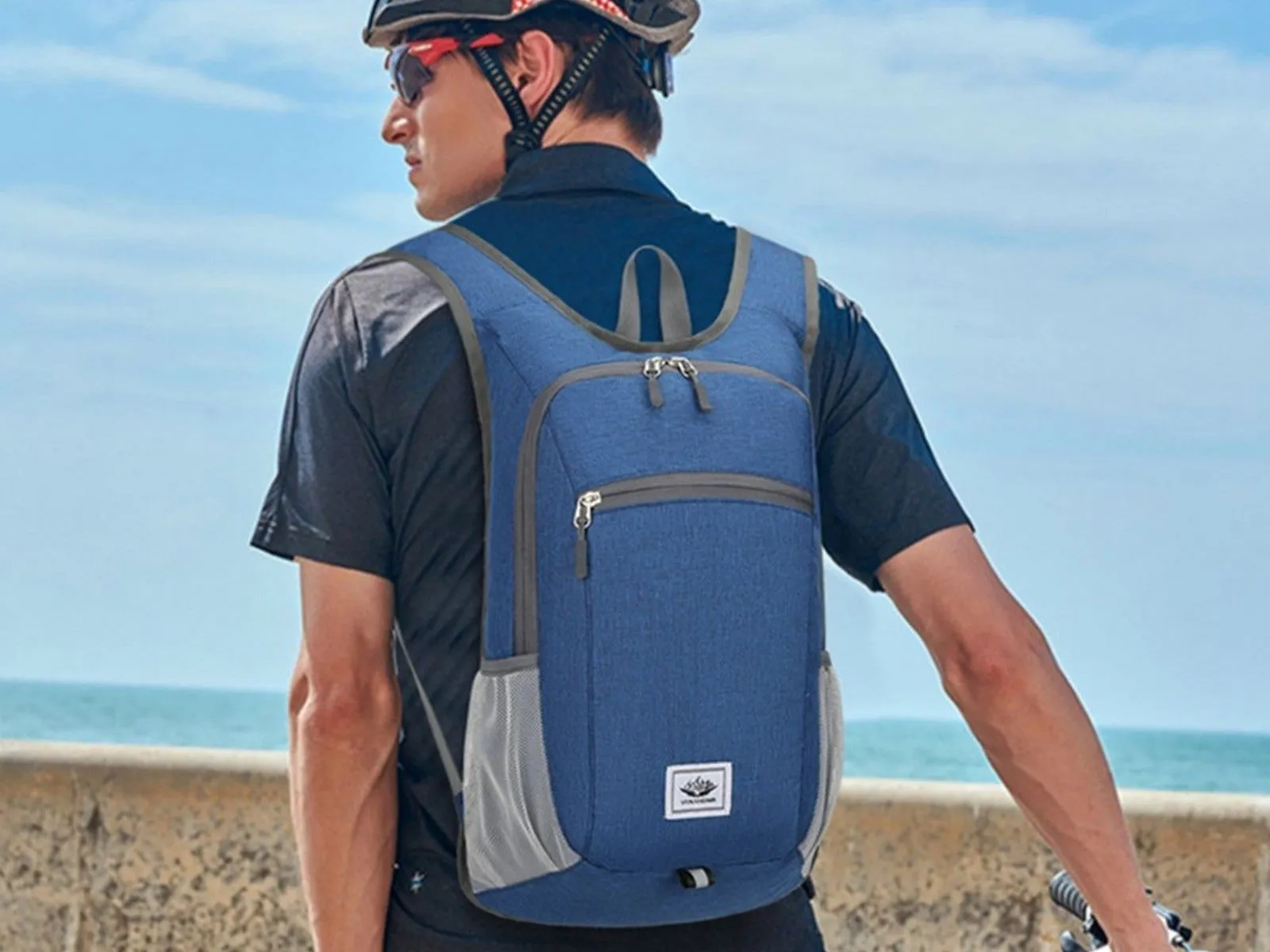 Foldable Bag Hiking Bag Backpack Premium collection Sport Blue Daypack Travel Gym Unisex Royal Seasonal promotion