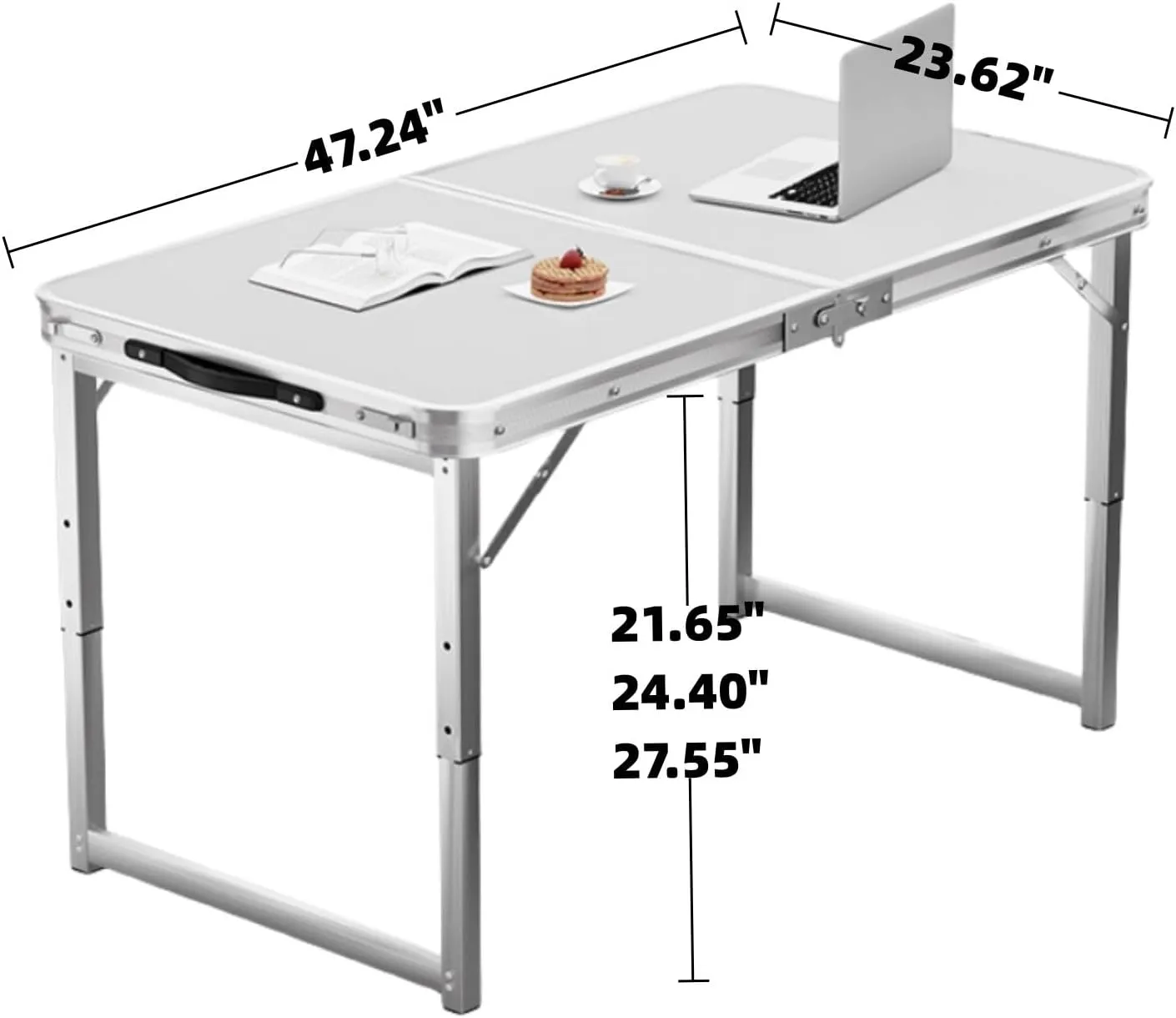 Foldable Picnic Tables,Portable Camping Table,Adjustable Height,Heavy Duty Trestle for for Camping with Carry Handle,Indoor Kitchen,Dinner,Catering,Buffet,Outdoor Garden,Camping Accessories ( Size : S