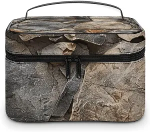 Foldable Travel Luggage Bag for Men And Women, Dry And Wet Separation Portable Travel Luggage Bag, Realistic Stone Wall Printed Waterproof Sports Luggage Bag, Fitness Bag