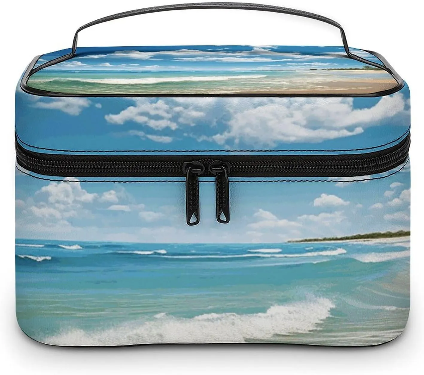 Foldable Travel Luggage Bag for Men And Women, Dry And Wet Separation Portable Travel Luggage Bag, Sandy Beach Printed Waterproof Sports Luggage Bag, Fitness Bag
