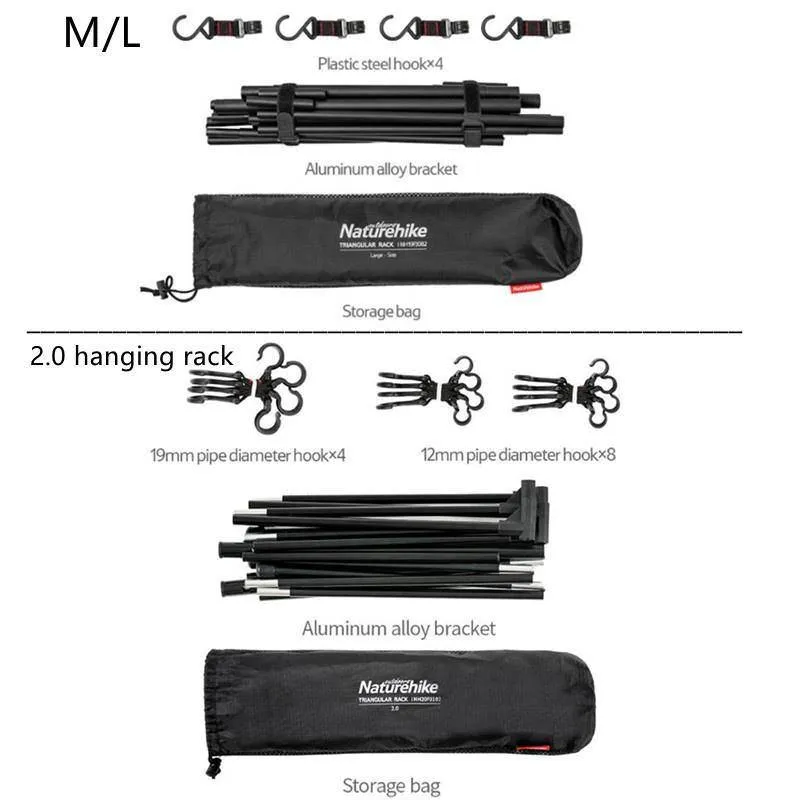 Folding Aluminum Alloy  Camping Rack with hook