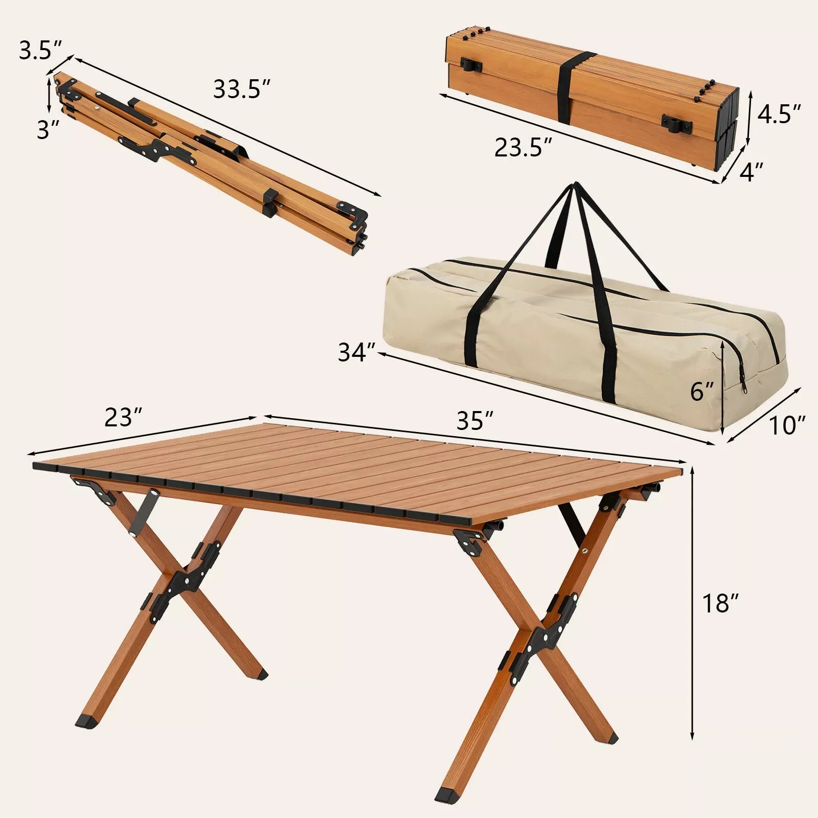 Folding Aluminum Camping Table