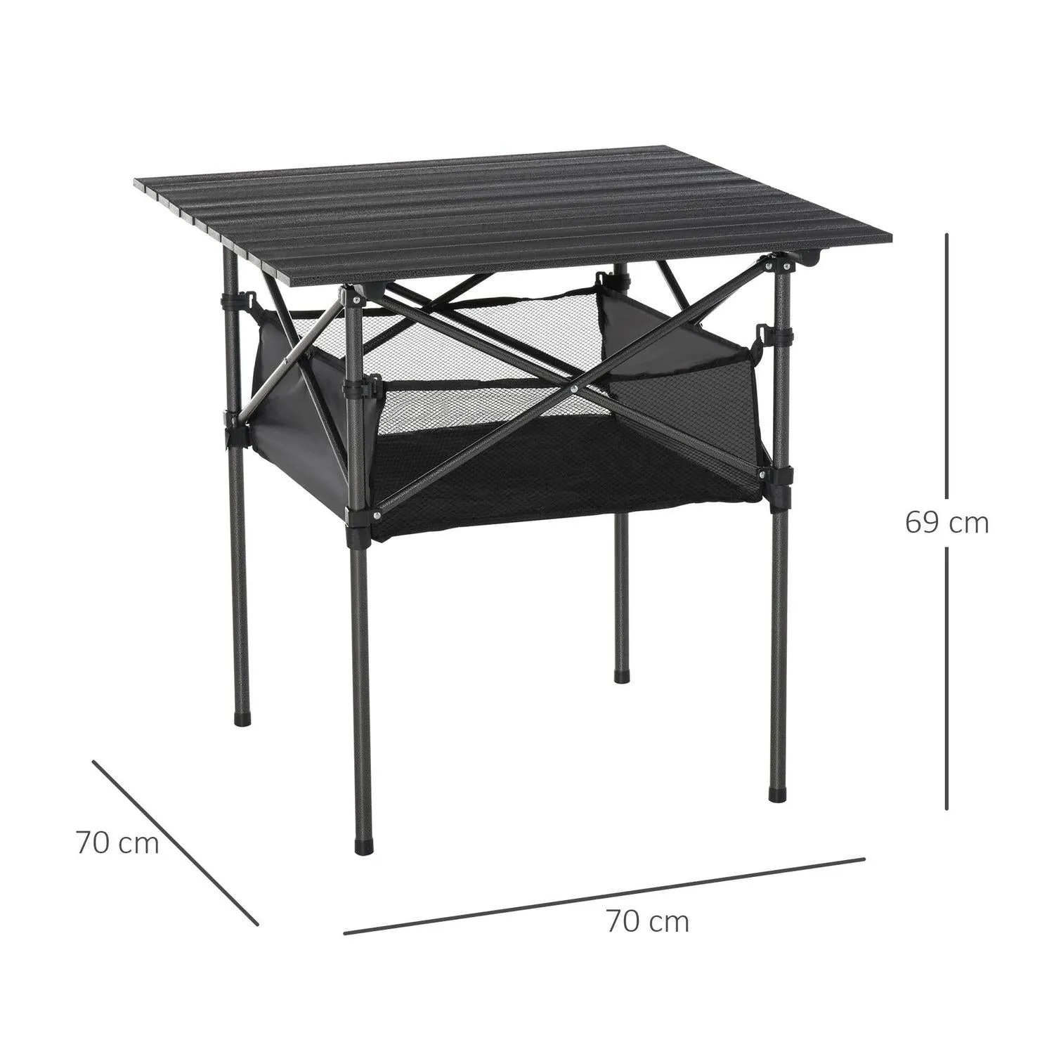Folding Camping Bag, For Outsunny Portable W/ Garden Storage End-of-season sale Picnic Outdoor Competitive pricing Table Beach