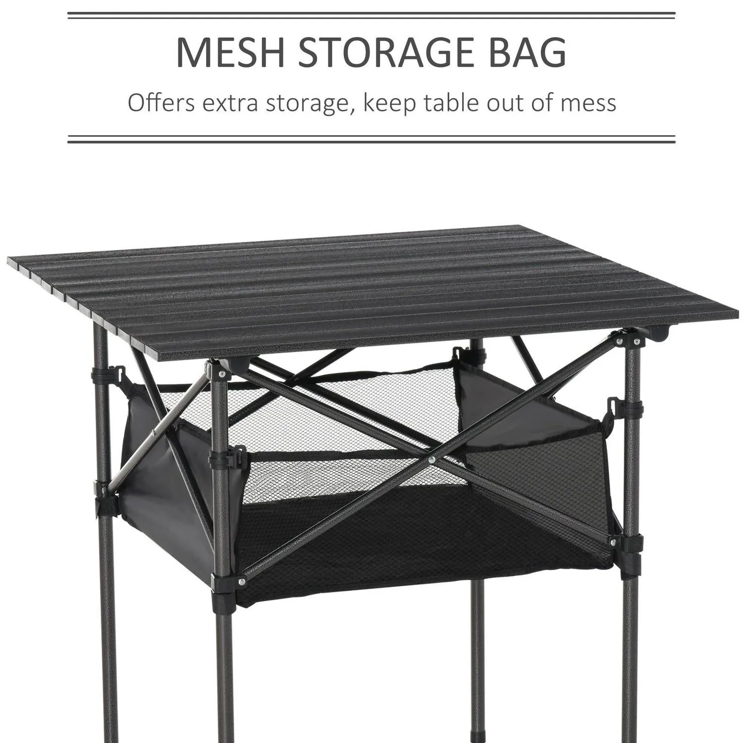 Folding Camping Bag, For Outsunny Portable W/ Garden Storage End-of-season sale Picnic Outdoor Competitive pricing Table Beach