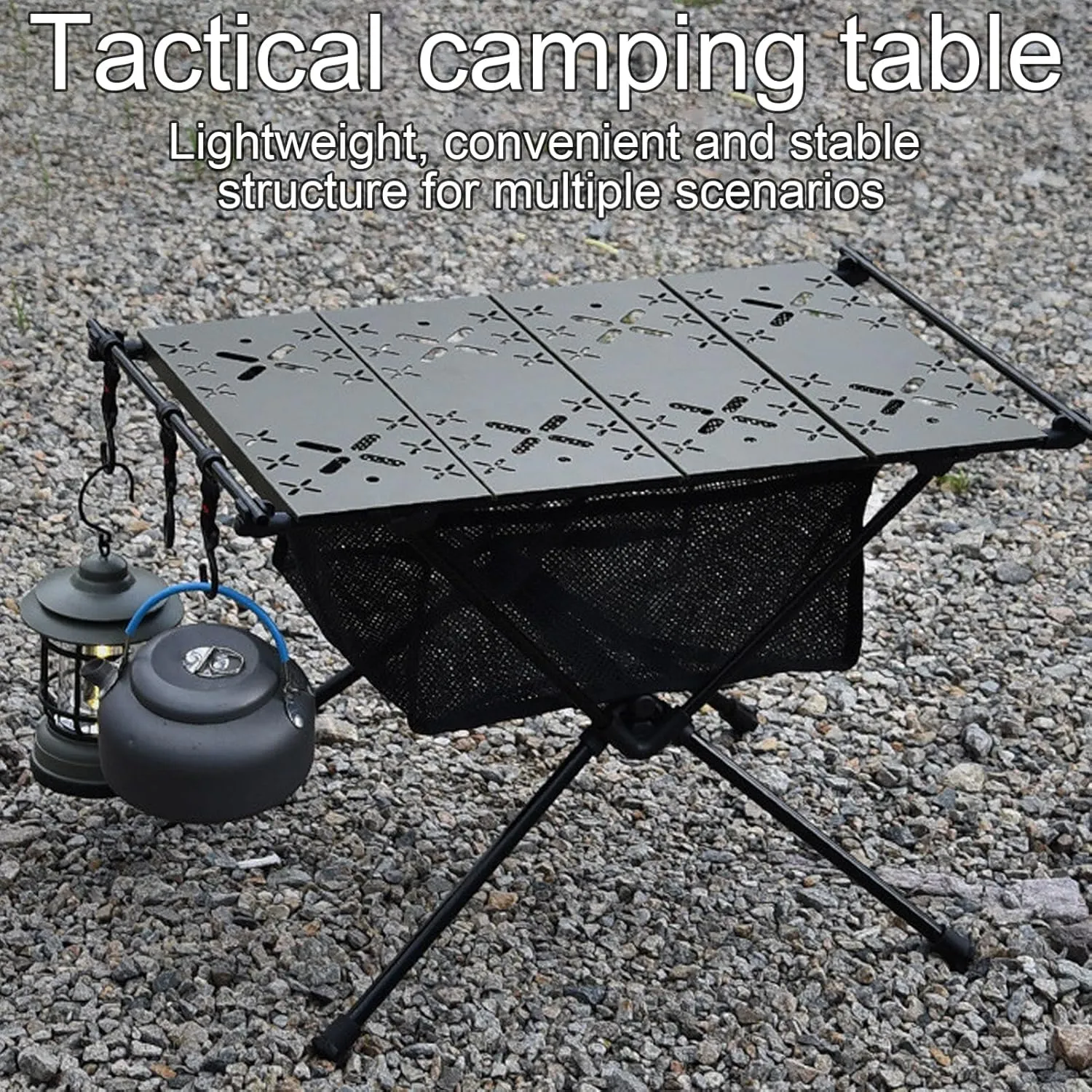 Folding Camping Table Aluminum Alloy Folding Table with Carry Bag,High Stability 20kg Load Capacity Ultralight Camping Side Table for Hiking, Beach, Picnic