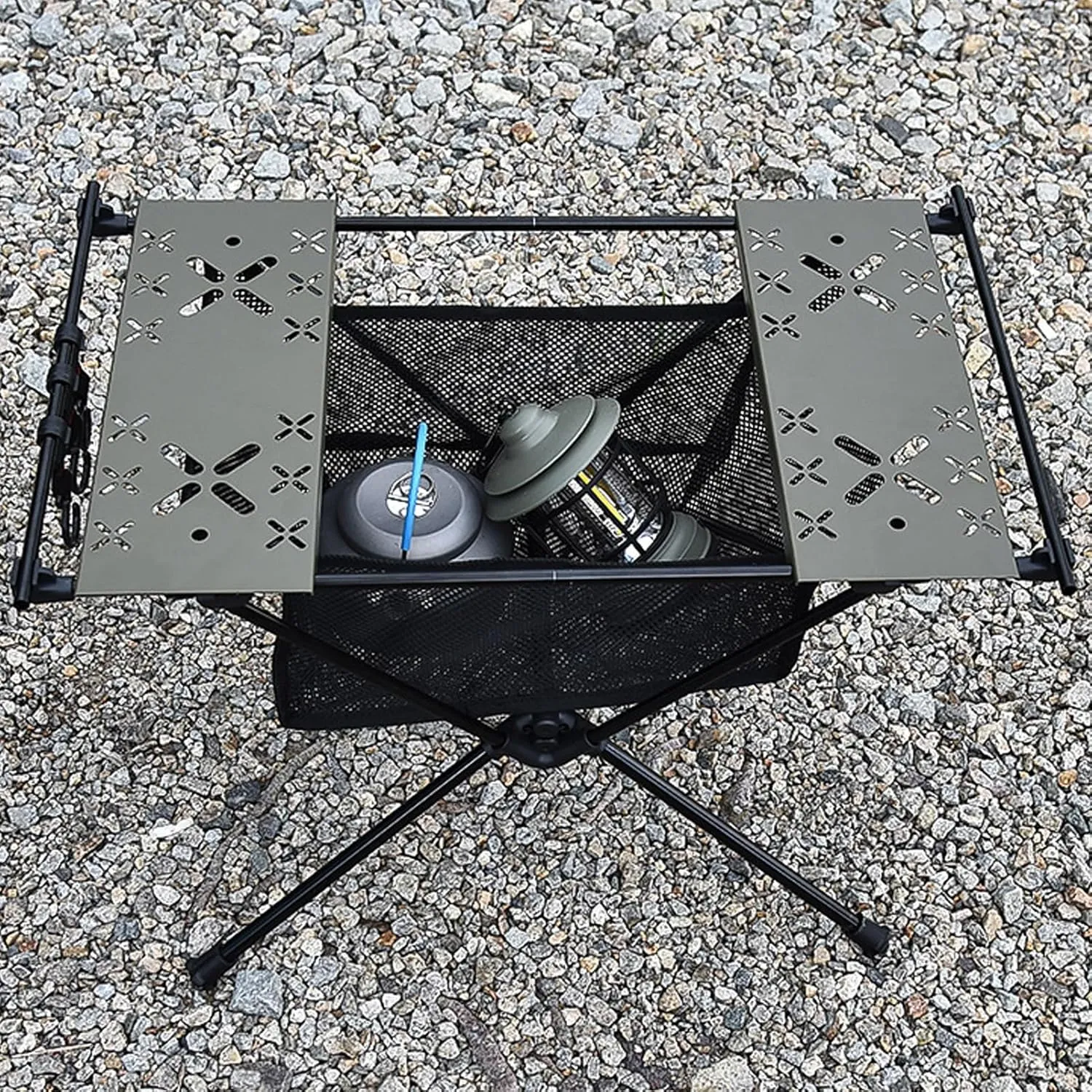Folding Camping Table Aluminum Alloy Folding Table with Carry Bag,High Stability 20kg Load Capacity Ultralight Camping Side Table for Hiking, Beach, Picnic