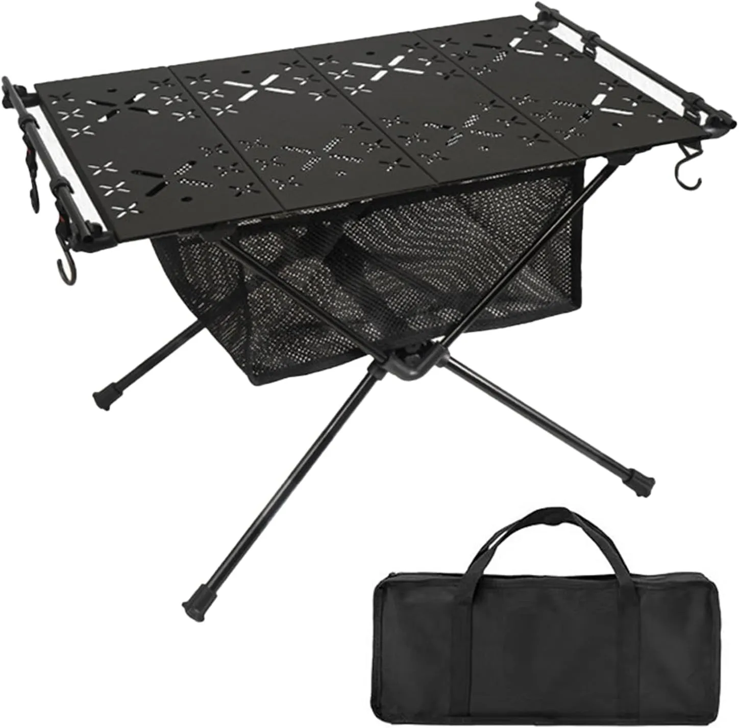 Folding Camping Table Aluminum Alloy Folding Table with Carry Bag,High Stability 20kg Load Capacity Ultralight Camping Side Table for Hiking, Beach, Picnic