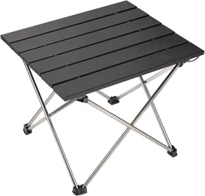 Folding Camping Table, Aluminum Folding Table with Carry Bag Portable Camping Table Folding Beach Table for Outdoor, Picnic, Cooking, Beach, Hiking, Fishing