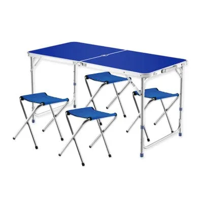 Folding Camping Table with 4 Stools