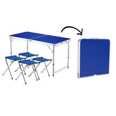 Folding Camping Table with 4 Stools
