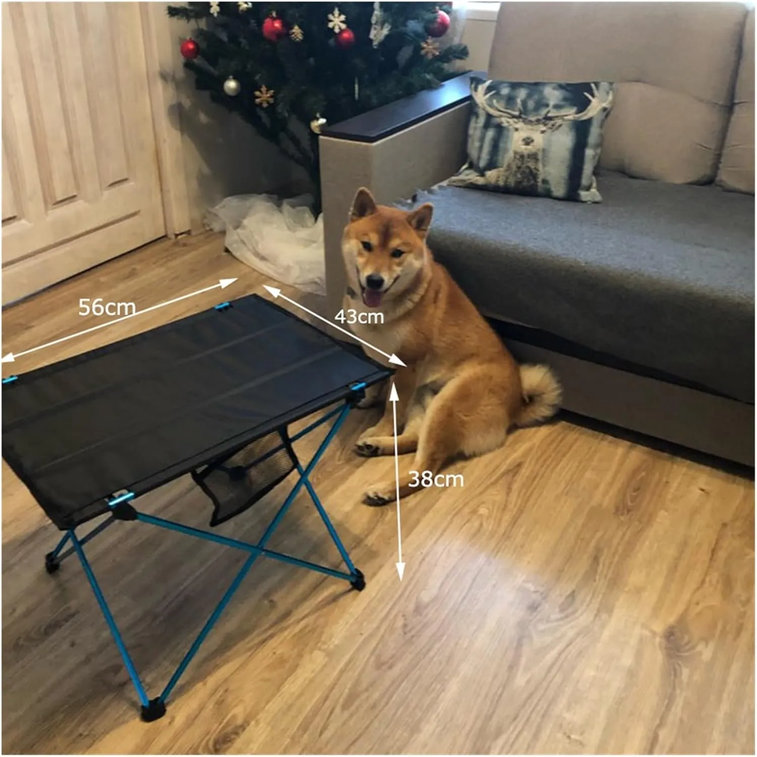 Folding Dining Table Aluminium Alloy Ultra Light Folding Desk Portable Foldable Table Camping Outdoor Fur Computer Bed Tables Picnic (Color : Gray)