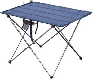 Folding Dining Table Aluminium Alloy Ultra Light Folding Desk Portable Foldable Table Camping Outdoor Fur Computer Bed Tables Picnic (Color : Gray)