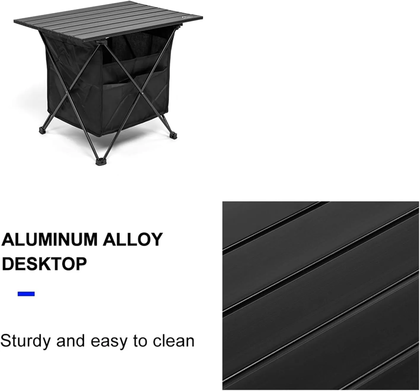 Folding Dining Table Outdoor Recreation Kitchen Tourist PlianteTravel Supplies Tourism Camping Folding Roll Tables Picnic Foldable Desks (Color : Medium Table)