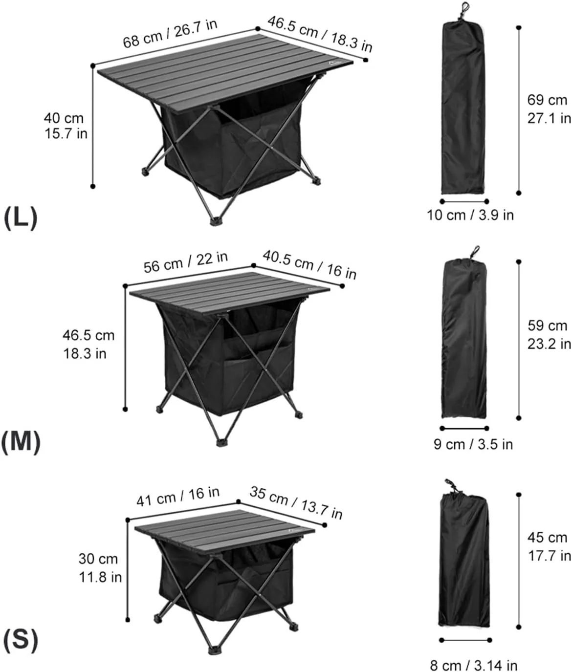Folding Dining Table Outdoor Recreation Kitchen Tourist PlianteTravel Supplies Tourism Camping Folding Roll Tables Picnic Foldable Desks (Color : Medium Table)