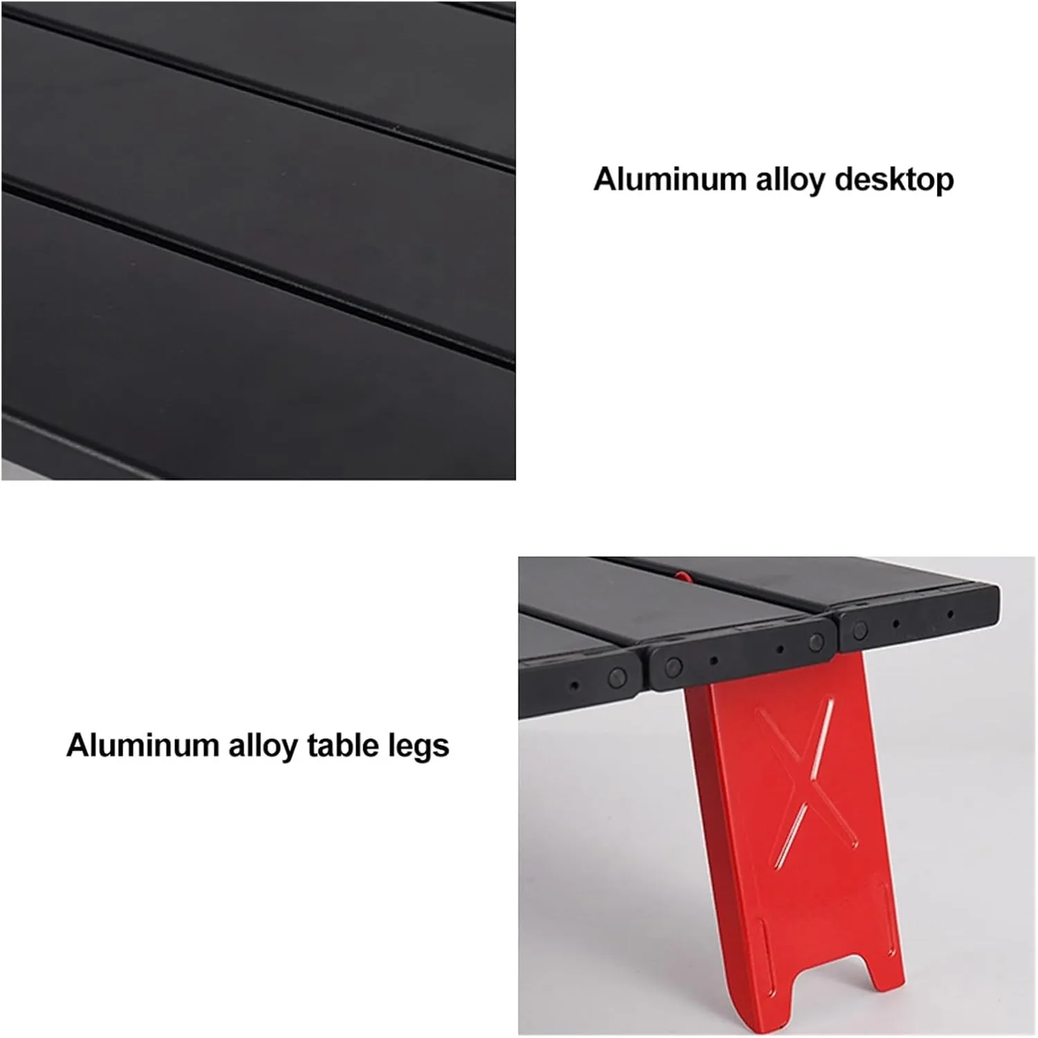 Folding Dining Table Outdoor Tables for Beach Garden Camping Fishing Hiking Desk Folding Picnic Table Mini Lightweight Backpacking Portable (Color : Silver)