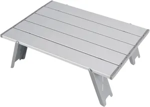 Folding Dining Table Outdoor Tables for Beach Garden Camping Fishing Hiking Desk Folding Picnic Table Mini Lightweight Backpacking Portable (Color : Silver)