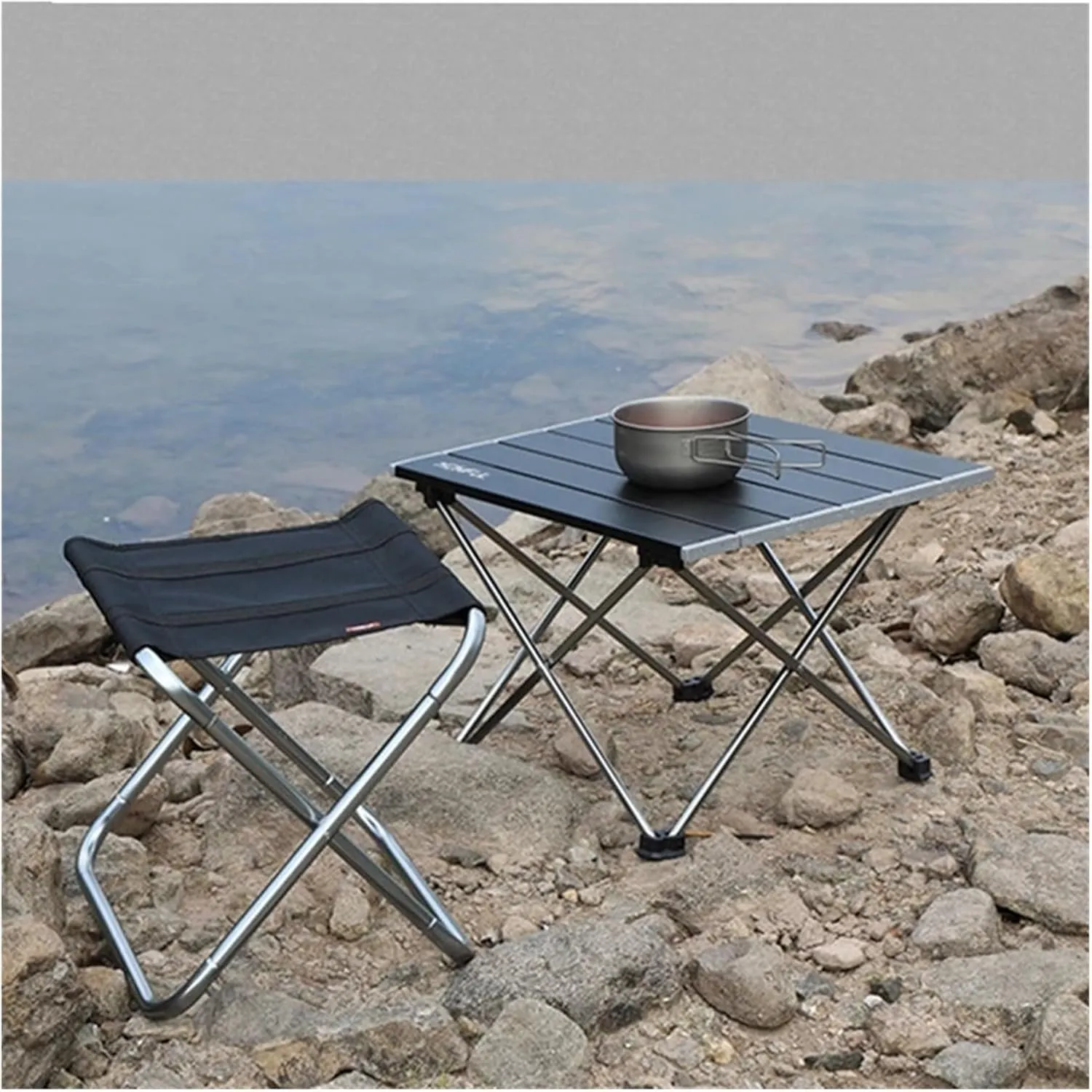 Folding Dining Table Ultra-Light Portable Table Folding Camping Table Desk Foldable Hiking Traveling Outdoor Garden Picnic Table Al Alloy