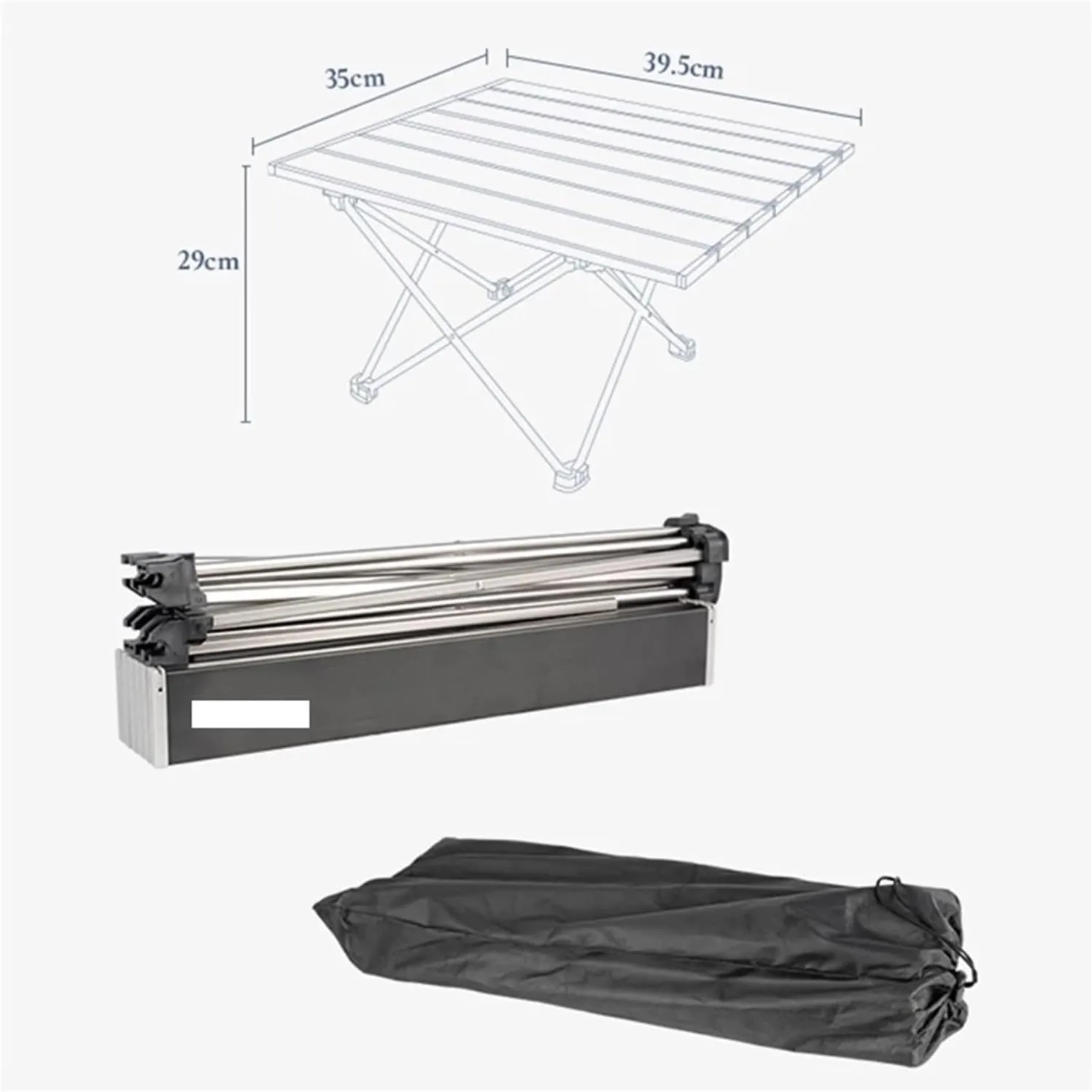 Folding Dining Table Ultra-Light Portable Table Folding Camping Table Desk Foldable Hiking Traveling Outdoor Garden Picnic Table Al Alloy