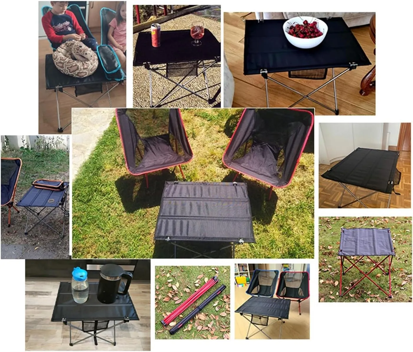 Folding Dining Table Ultralight Beach Aluminium Hiking Climbing Fishing Picnic Folding Tables Outdoor Travel Foldable Table Portable Camping Desk (Color : S-Orange)