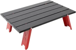 Folding Dining Table Ultralight Outdoor Camping Portable Table Foldable Mini for Tours Beach Tent Picnic Barbecue Tableware Folding Computer Desk (Color : Red)