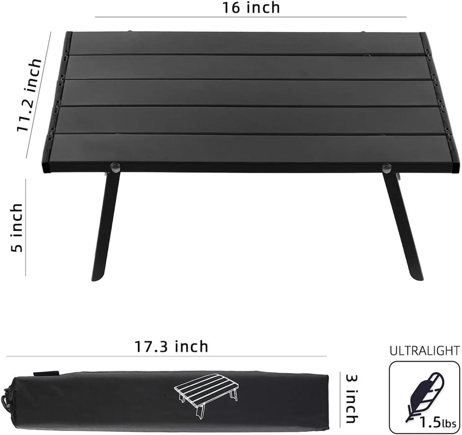 Folding Dining Table Ultralight Outdoor Camping Portable Table Foldable Mini for Tours Beach Tent Picnic Barbecue Tableware Folding Computer Desk (Color : Red)