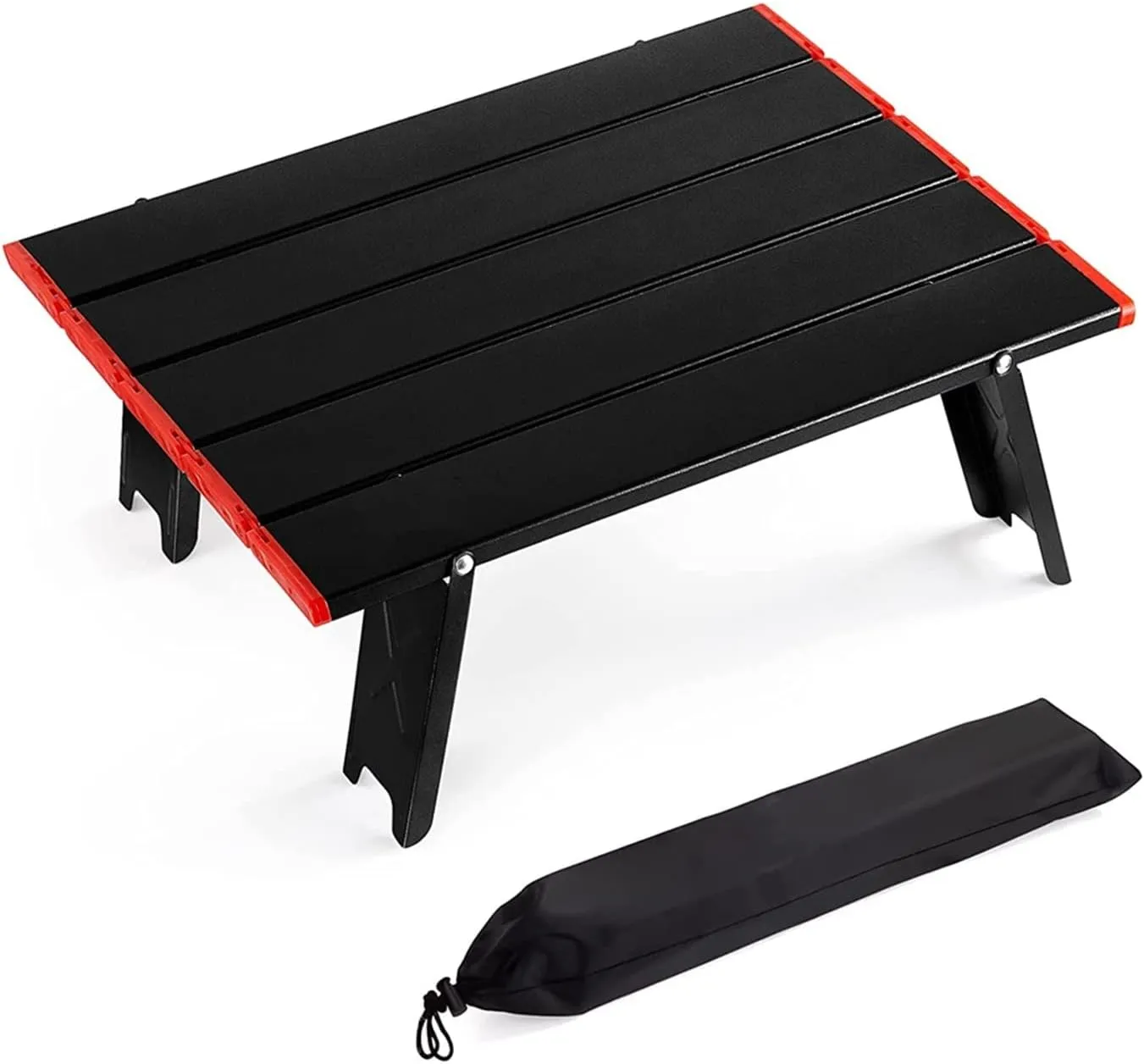 Folding Dining Table Ultralight Outdoor Camping Portable Table Foldable Mini for Tours Beach Tent Picnic Barbecue Tableware Folding Computer Desk (Color : Red)