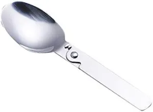 Folding Small Spoon Folding Tablespoon Portable Tableware Outdoor Camping Tableware Stainless Steel Portable Tableware