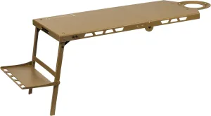 Folding Stove Table, Aluminium Alloy Stove Extend Table for Camping, Lightweight Stove Accessory, Easy Carry, Khaki