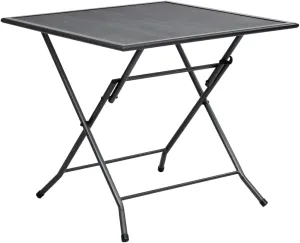 Folding Table Anthracite Metal Steel for Camping, Dining, Outdoor Furniture, Table, Portable, Side Tables