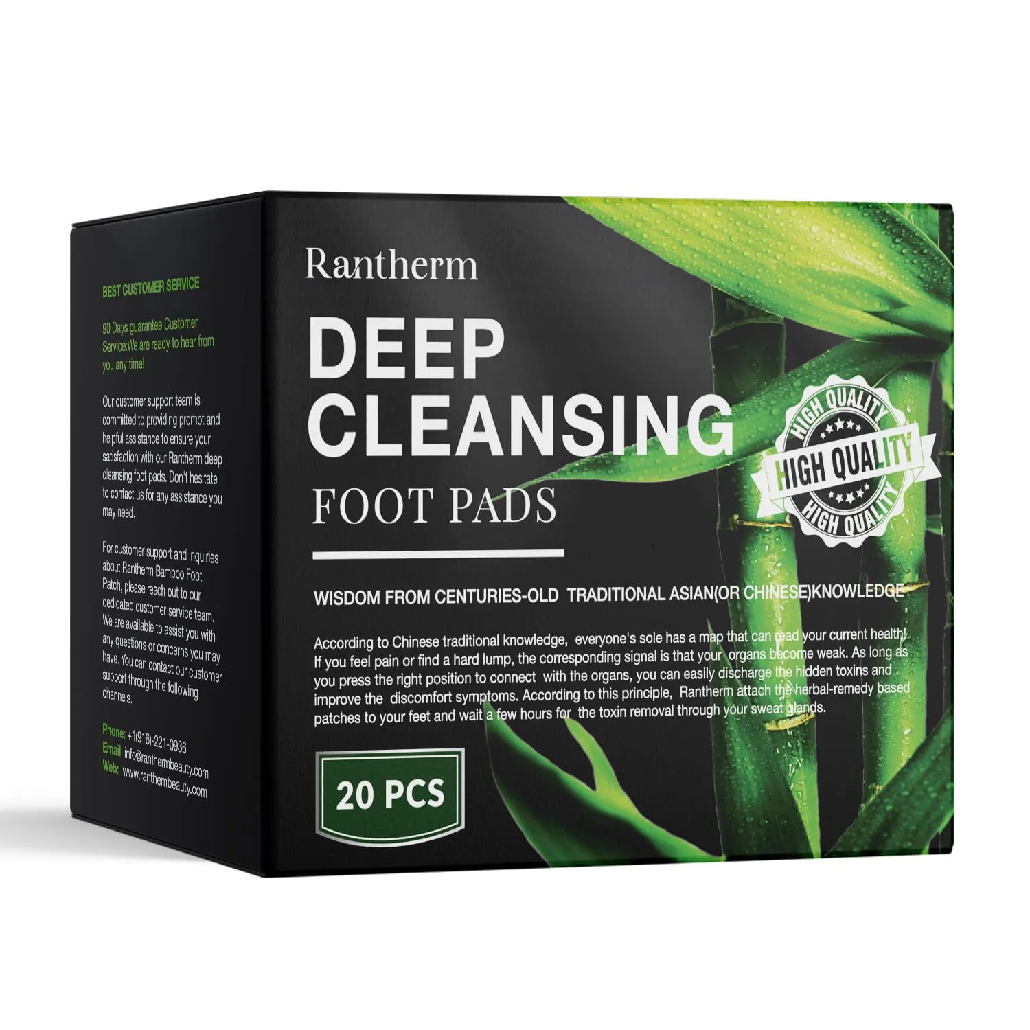 Foot Patches Pads for Deep Cleansing: Feet Patches Bamboo Wood Vinegar Ginger Foot Pads for Promoting Sleeping 20 Packs