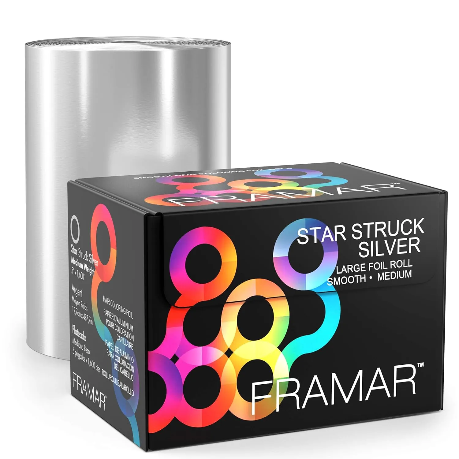 FRAMAR Large Silver Hair Foil – Hair Foils For Highlighting Long Hair, Salon Foil For Hair Highlighting, Salon Foils For Hair, Customizable Length, Smooth – 1600 ft